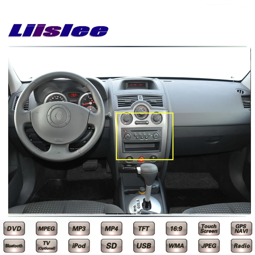 Для Renault Megane II 2 2002 ~ 2009 LiisLee Автомобильный мультимедийный ТВ DVD GPS Радио Carplay