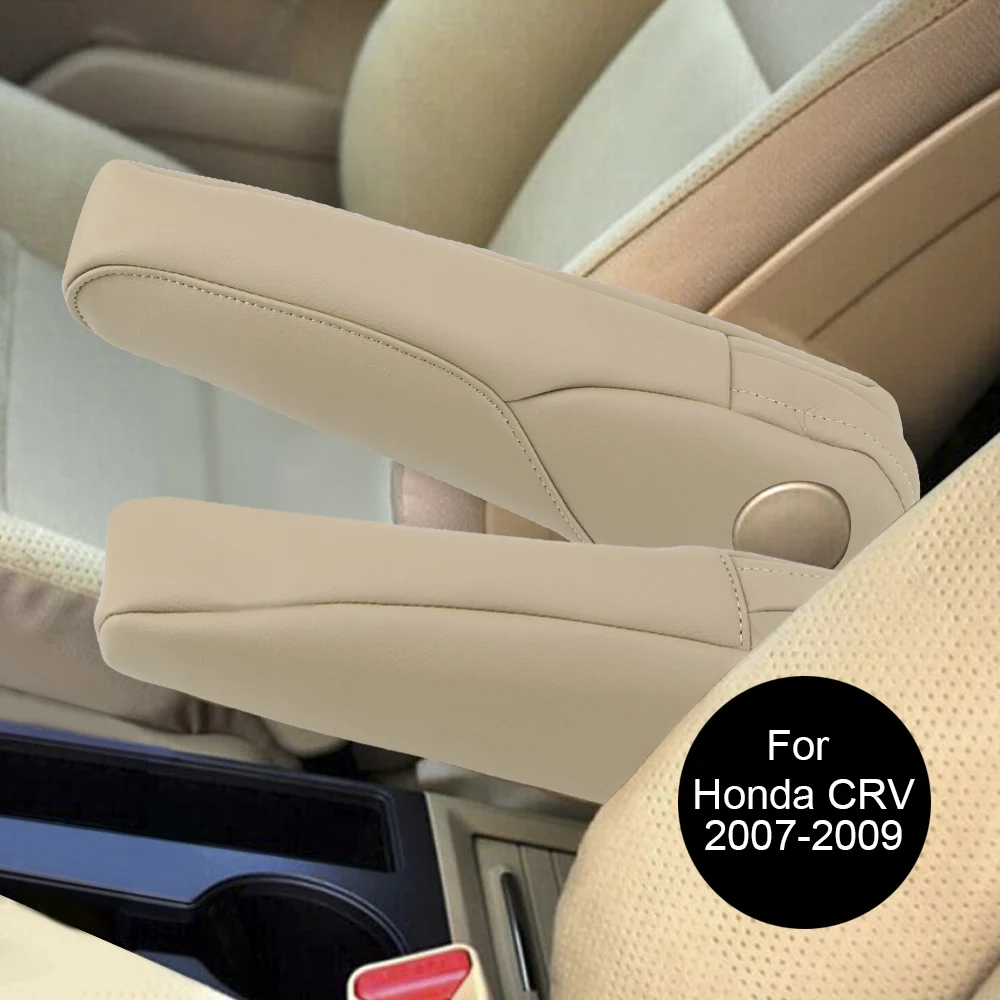 

1 Pair Microfiber Leather Side Seat Armrest Handle Decor Cover Protection Trim For Honda CRV 2007 2008 2009 Auto Accessories
