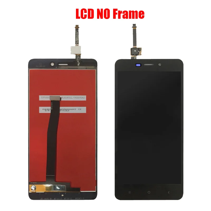 Для XIAOMI Redmi 4A Оригинальный ЖК-экран в сборе с передним корпусом черный белый