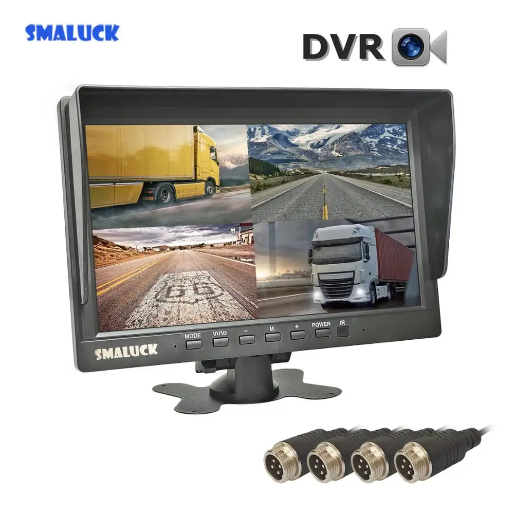 SMALUCK 1024*800 AHD 10 1 &quot4 Сплит Quad IPS экран автомобильный монитор заднего вида Поддержка