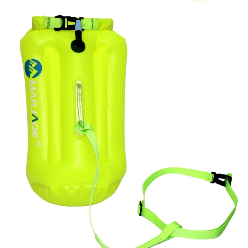 Yellow Marjaqe 20L Открытый водонепроницаемый воздушный мешок плавательный буй плавание Буксировка плавающая сумка Каякинг сумка для хранения дрейфующий сигнальный буй - Цвет: Yellow