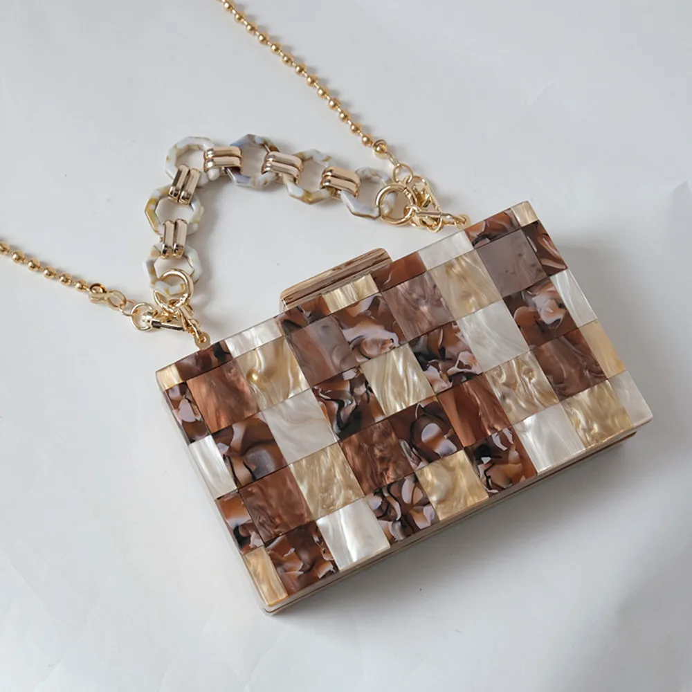 Новые модные сумки модная женская сумка коричневая полосатая акриловая