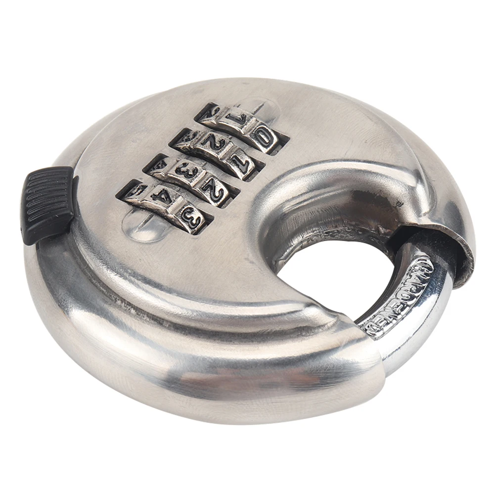 

Combination Disc Padlocks Stainless Steel 4 Digit 70mm Easily Installation Personal Car Elements for Trailer Storage Unit