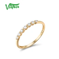 vistoso gold ring for women genuine 14k 585 yellow gold ring sparkling diamond promise engagement rings anniversary fine jewelry