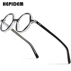 HEPIDEM Оправа для очков из ацетата, новинка 2021, ретро, винтажные многоугольные очки, мужские Оптические очки по рецепту, очки 9156