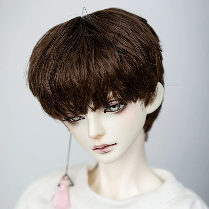 7 Allaosify bjd парик 1/3 1/4 1/6 высокотемпературный парик для мальчика короткие волосы кукольные парики с челкой модный тип стильные волосы BJD - Цвет: 7