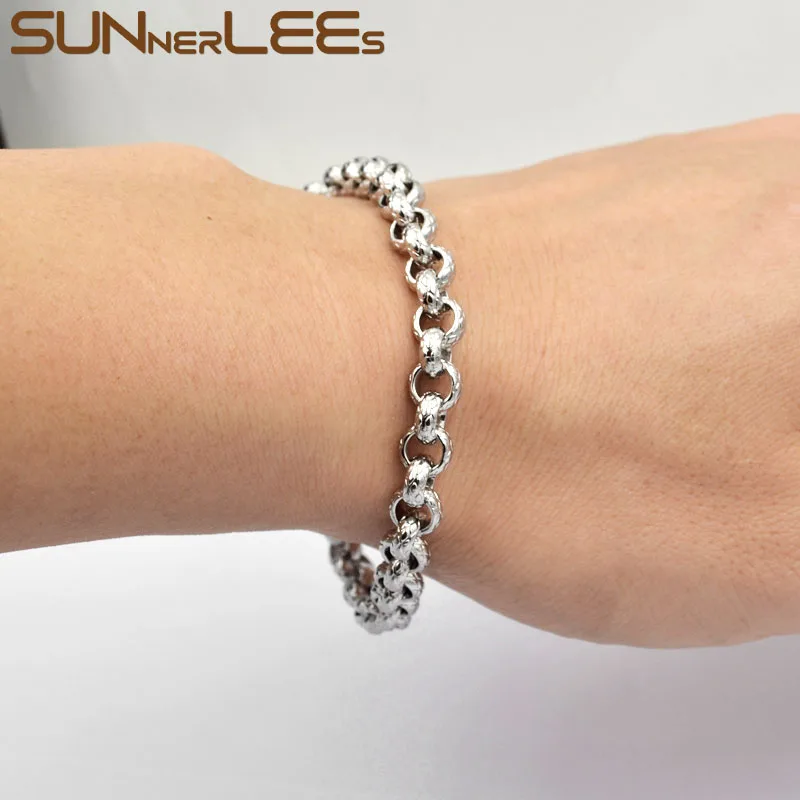 Браслет из нержавеющей стали SUNNERLEES 316L высокого качества 7 мм ювелирное изделие с