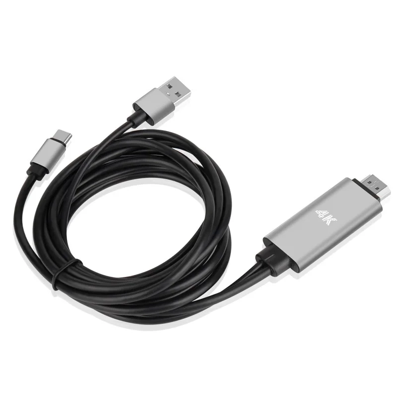 Видеокабель 4K Type C для HDTV HDMI совместимый адаптер MACBOOK Samsung S10 S21 Note9 Huawei|Компьютерные