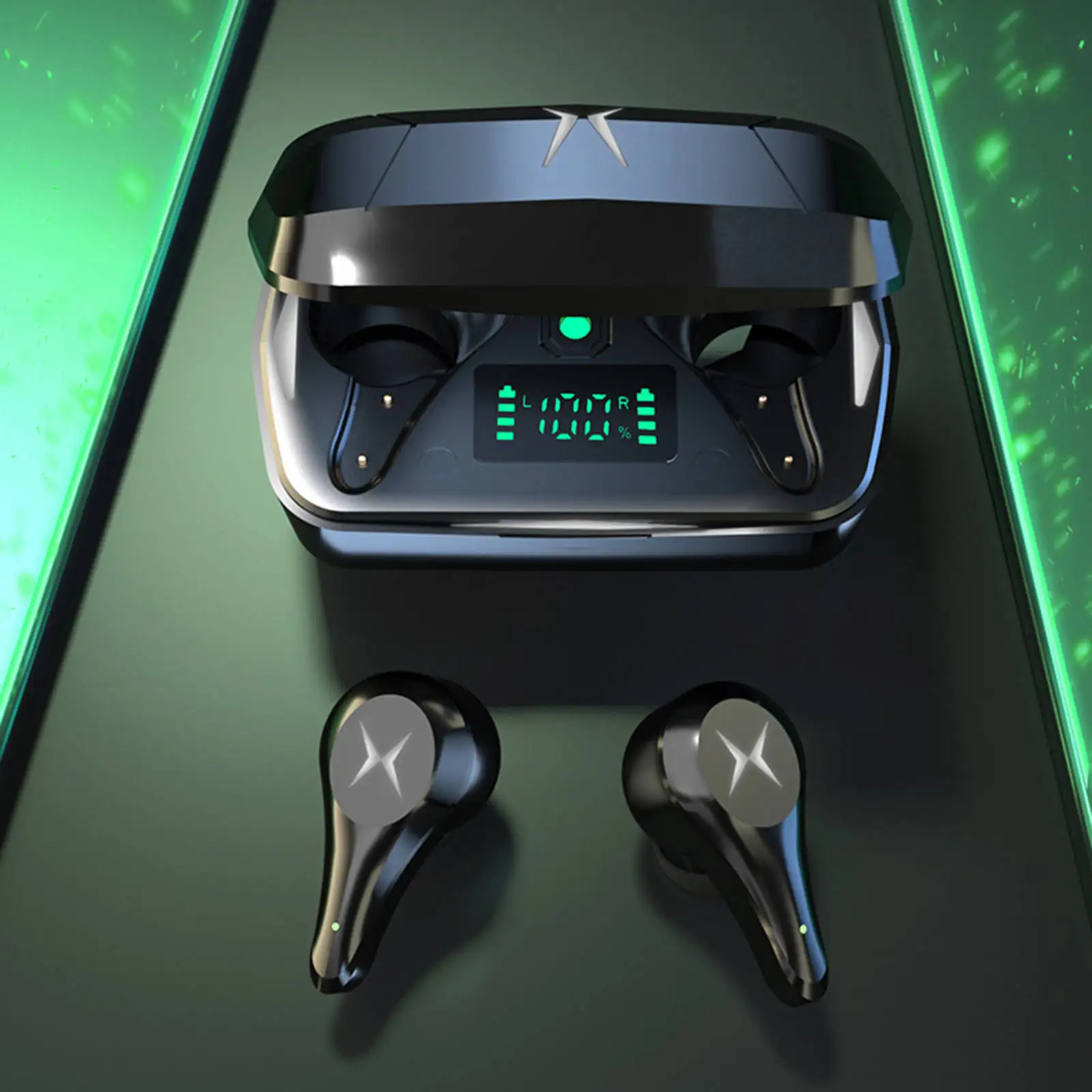 Hg-6 Gaming Headset Bluetooth 5.1 Wireless Multi-Platform Sweatproof Noise Cancelling 300mAh Earpiece for Gym Running Life Sport |