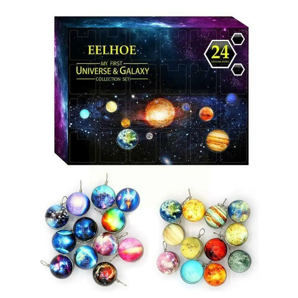 

Календарь с обратным отсчетом на 24 дня для нового года, Рождественская популярная коробка, игрушки для слепых игр, милые куклы для творчеств...