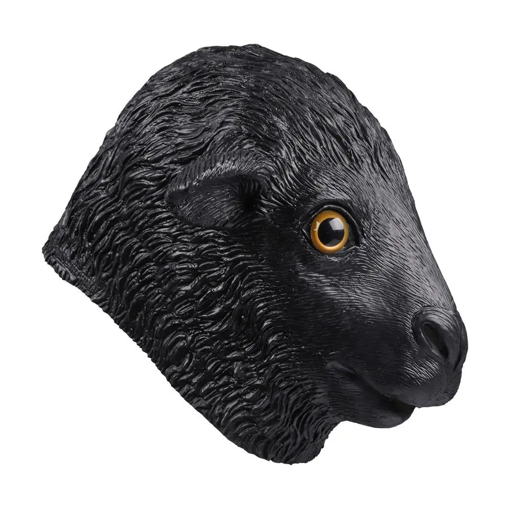 Овца Ram маска животное ферма овца полная голова латексные маски на Хэллоуин