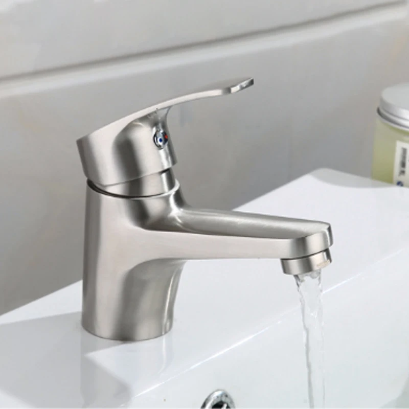 Смеситель для ванной комнаты из нержавеющей стали 304 с проволочным рисунком кран