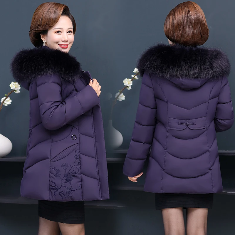 ladies coats and jackets middle-aged and elderly mothers winter coat thick cotton coat woman parkas winter coat women elegant