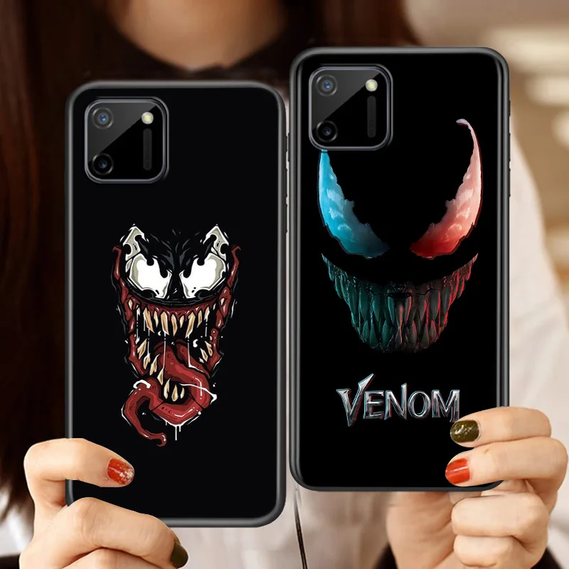 avengers venom marvel for oppo realme 5 5s 5i 6 6s 6i 7 7i 8 8i narzo 10 20 30 q3 q3i pro 5g global black phone case free global shipping