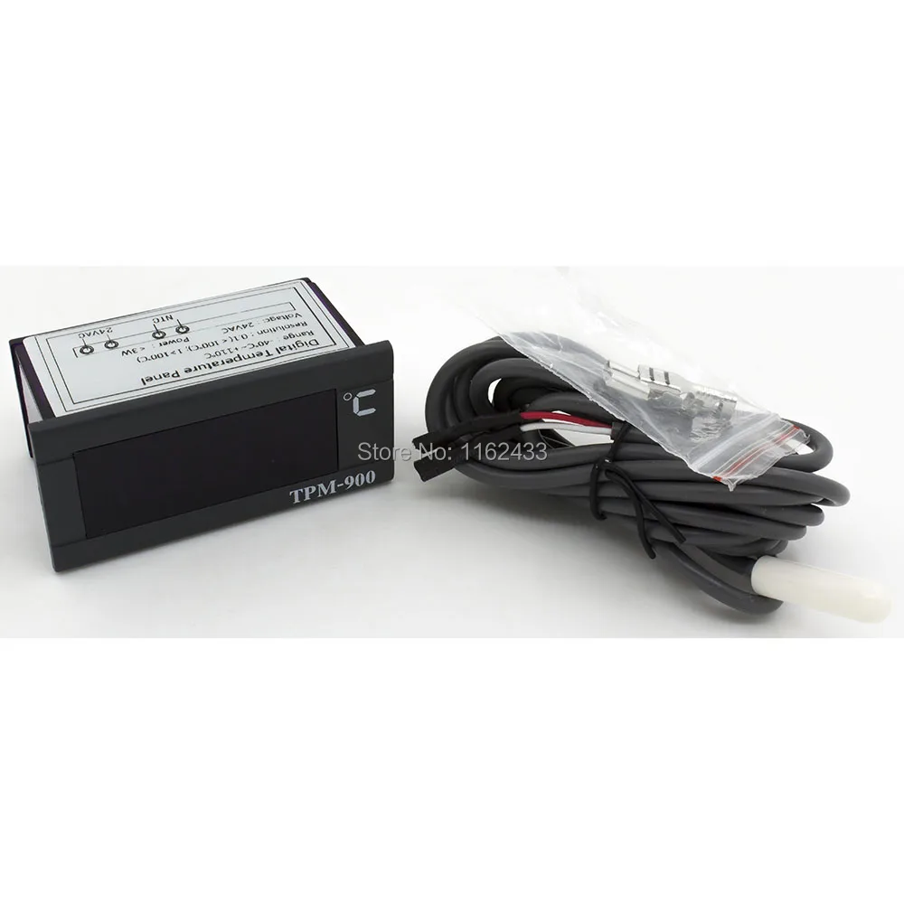TPM 900 цифровой светодиодный термометр DC / AC 24V flush измеритель температуры с