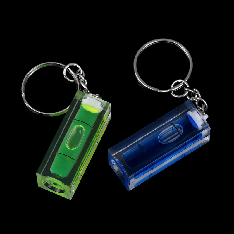 

1PCS Mini Bubble Level Spirit Level High Accuracy Inclinometer Liquid Level Indicator With Keychain DIY Caraft