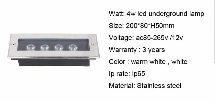 10 шт./партия прямоугосветильник светодиодные лампы для подземного освещения 4