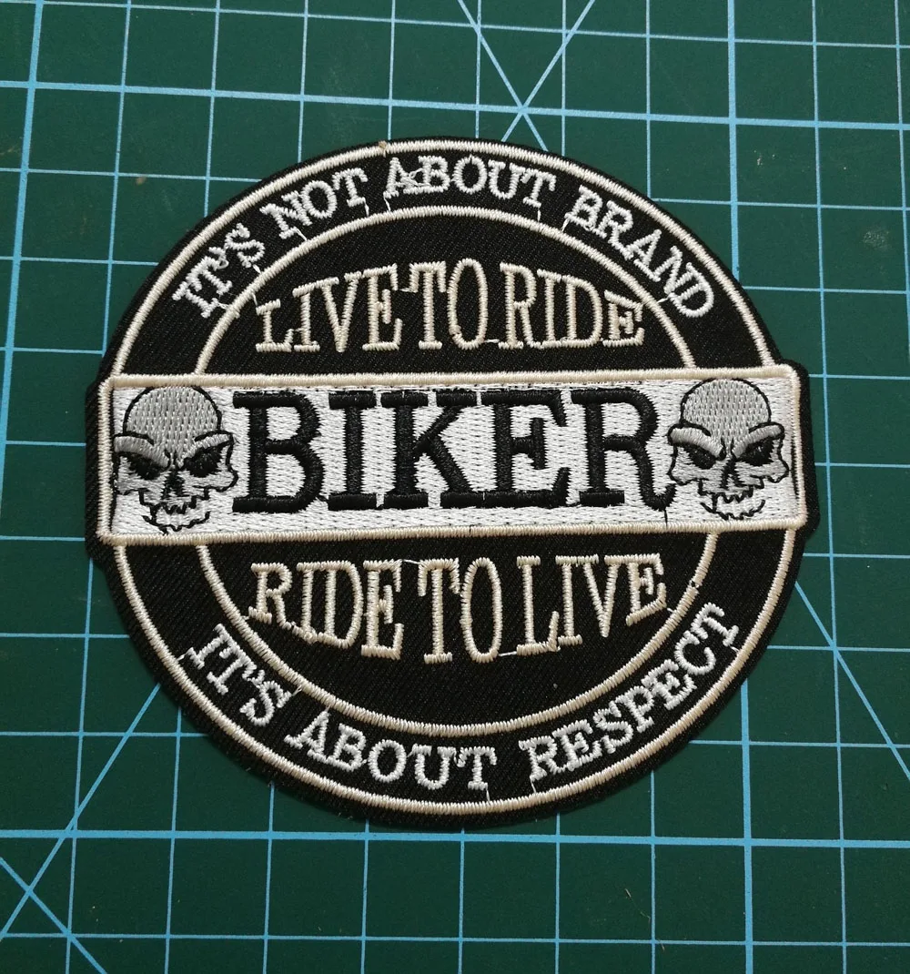 Нашивки с вышивкой Live to ride байкерские нашивки утюгом для курток жилета обуви