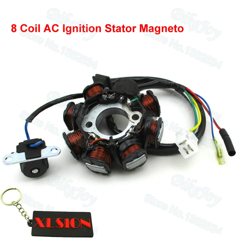 Магнитный статор зажигания переменного тока с 8 катушками для скутера GY6 50 куб. См