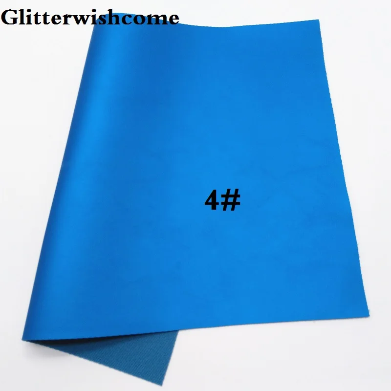 4 Glitterwishcome 30X134 см мини рулон синтетическая кожа, Флуо металлик гладкая кожа ткань винил для луков, GM015A - Цвет: 4