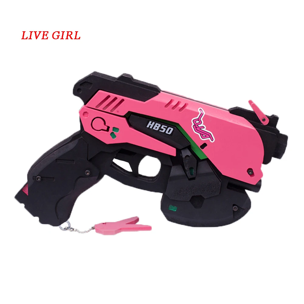 Часы над D.Va пистолет наушники Hana Song DVA оружие гарнитура косплей костюм реквизит