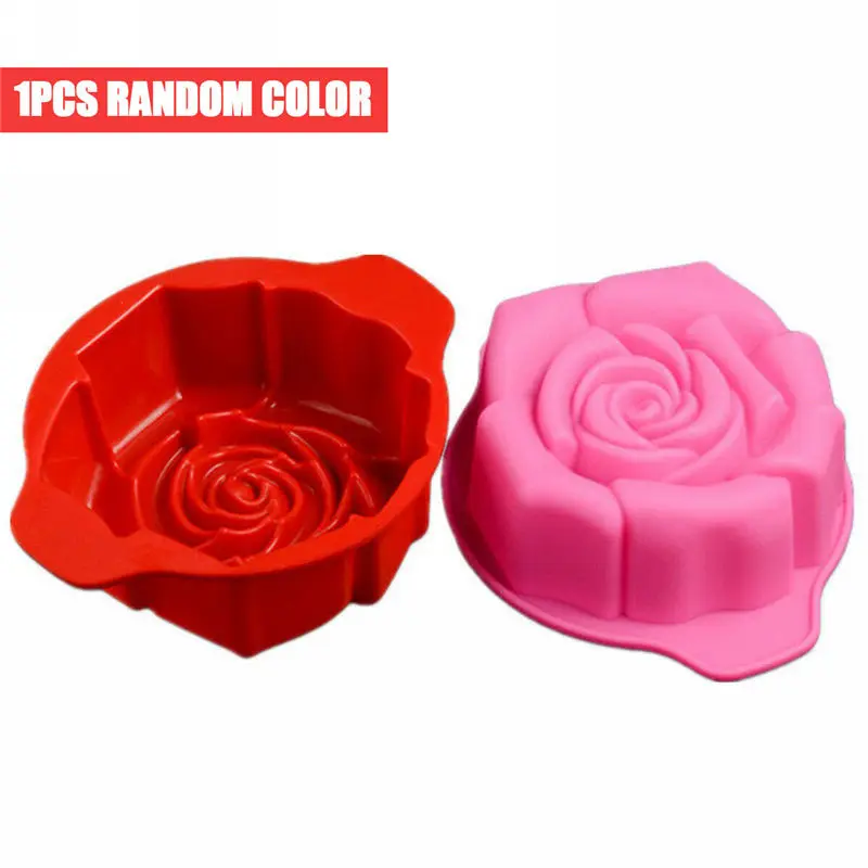 

3D Rose Flower Shape Silicone Soap Mold Chocolate Cake Mold Handmade Diy Cake Decoration Baking Mold