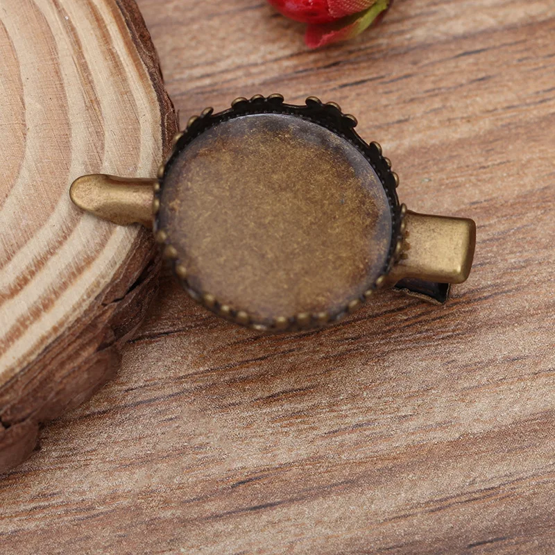 Круглая Корона 20 мм гнездо шпильки для волос полимерные заготовки под кабошон