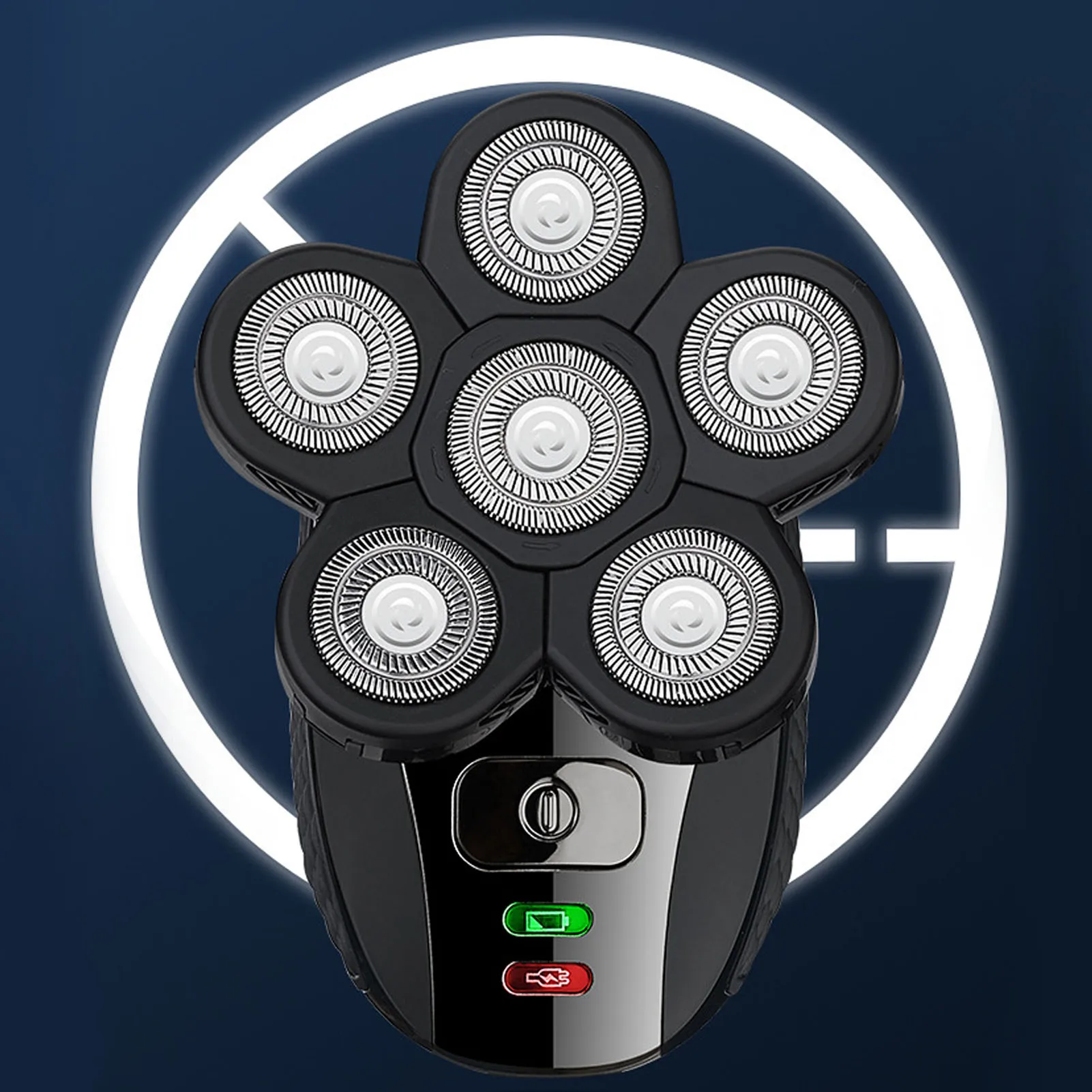 

5-in-1 Multifunctional Grooming Kit Electric Shaver Wet Dry Electric Razor Rechargeable Bald Head Shaving Machine Beard Trimmer