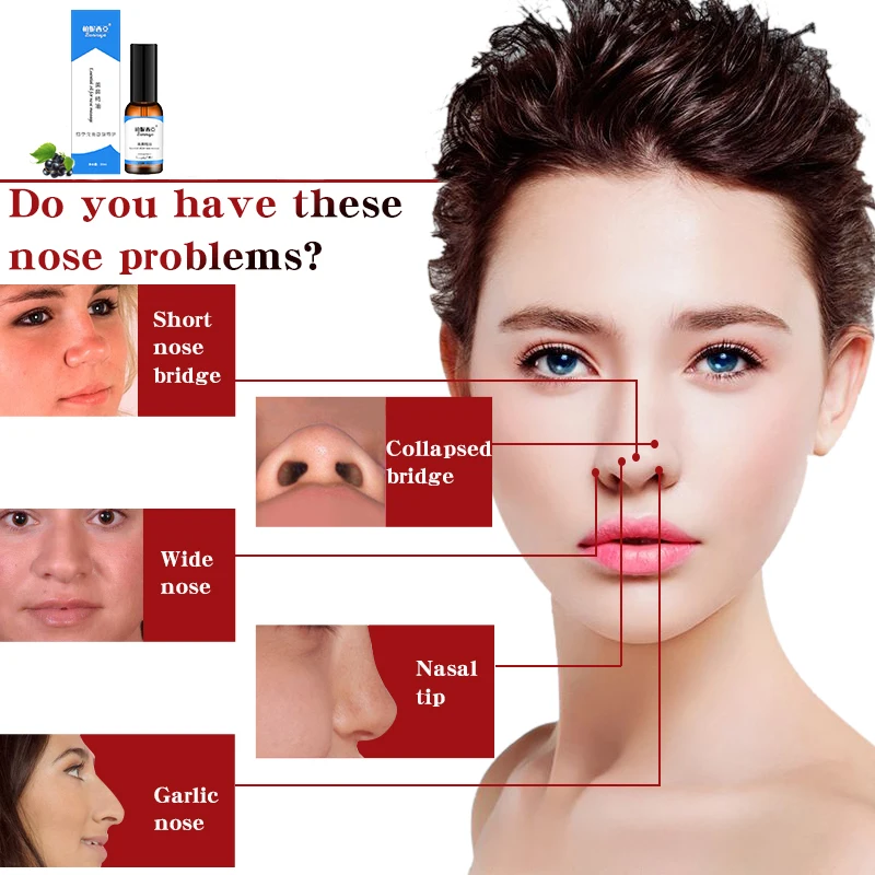 

Nose Up Heighten Rhinoplasty Essential Oil 10ml Nasal Bone Rmodeling Pure Natural Nose Care Thin Smaller Nose 100% Effective