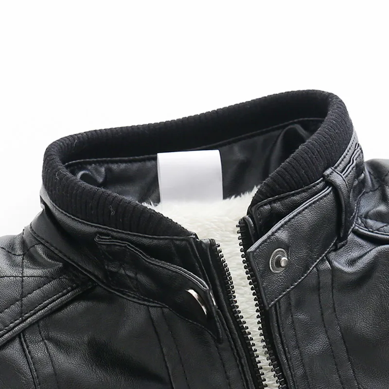 Кожаная куртка для мальчиков 2019 зимняя детская одежда утепленное Свободное