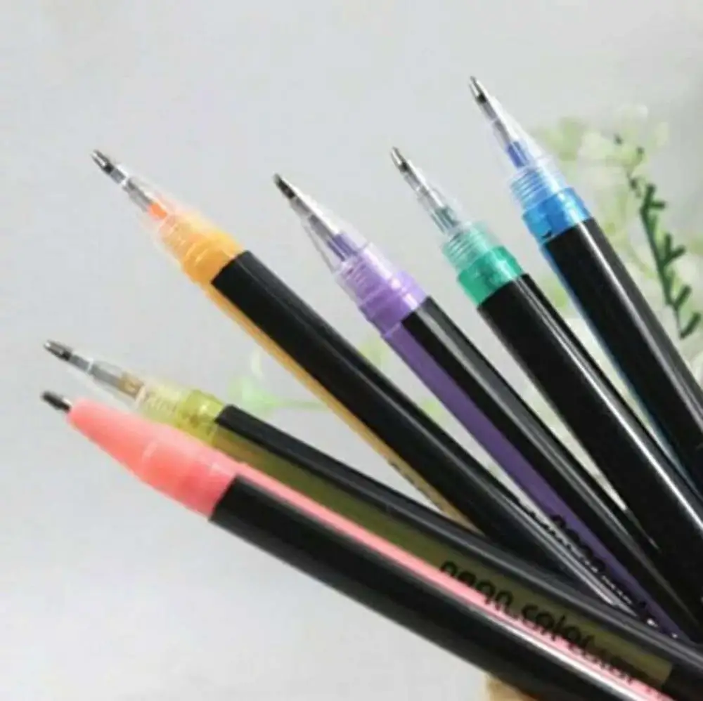 Набор цветных маркеров для скетчинга гелевые ручки с блестками цветная ручка