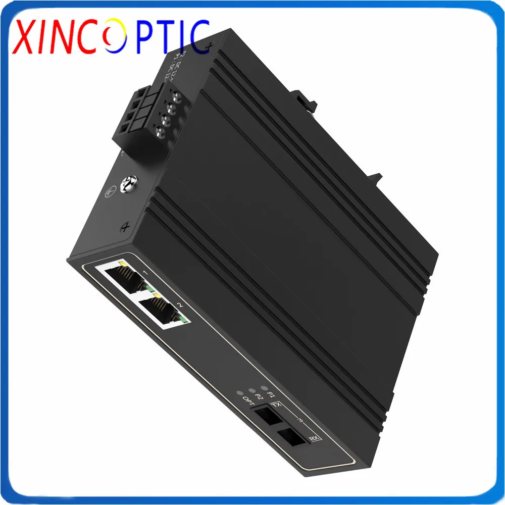 1 * 100Base-FX 2*10/100Base-T промышленный коммутатор POE SFP 10/100 м волокно и 2RJ45 -30 ~ 75 ℃ Ethernet на