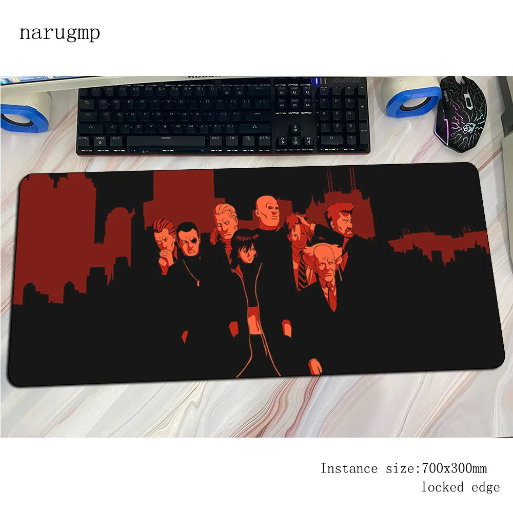 Мышь-пад Ghost in the Shell большой компьютерный коврик 700x300x3 мм игровой коврик для мыши подарок на Хэллоуин падмоус клавиатура игры ПК геймерский стол.