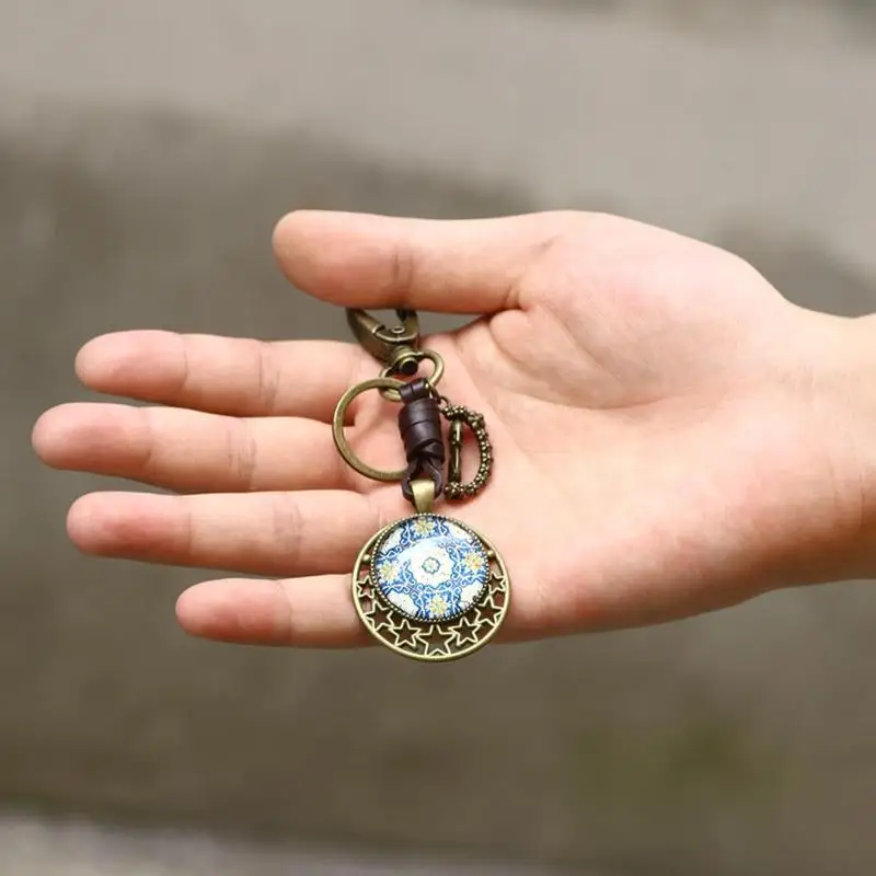 Горячая продажа брелок Классический нежная текстура Звезда полый Мандала Цветок