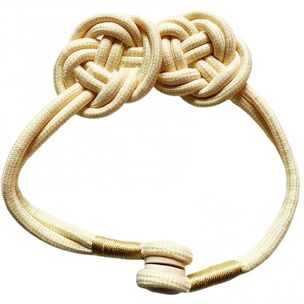 

50%HOTMagnetic Tied Wood Buckle Weaving Rope Curtain Tieback Holder Home Decoration