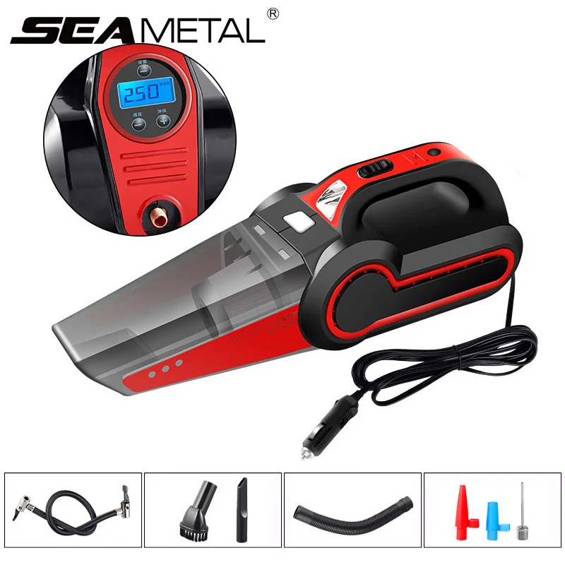 120 Вт 4000 ПА автомобильный пылесос Мощный влажный/сухой двойного назначения