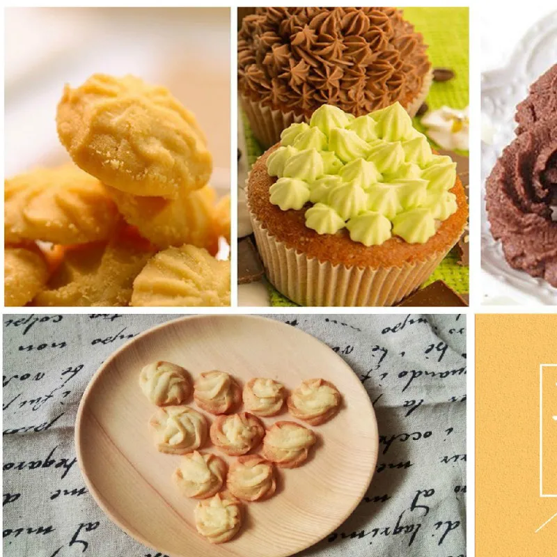 

8 pieces of cake decoration tools baking cake Kit / biscuit stainless steel nozzle + cake decorator + scraper mounting gun