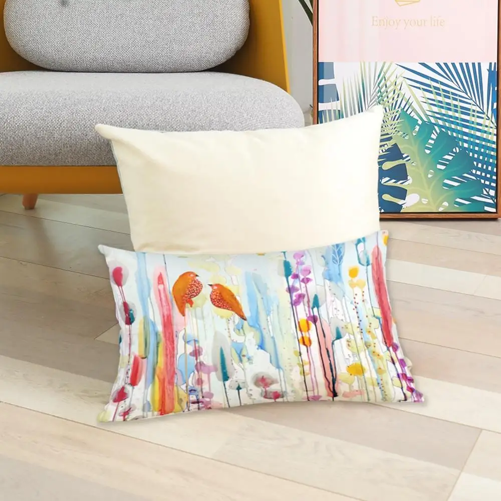 Прямоугольная абстрактная Подушка 30*50 см чехол для дивана спальни с цветочным