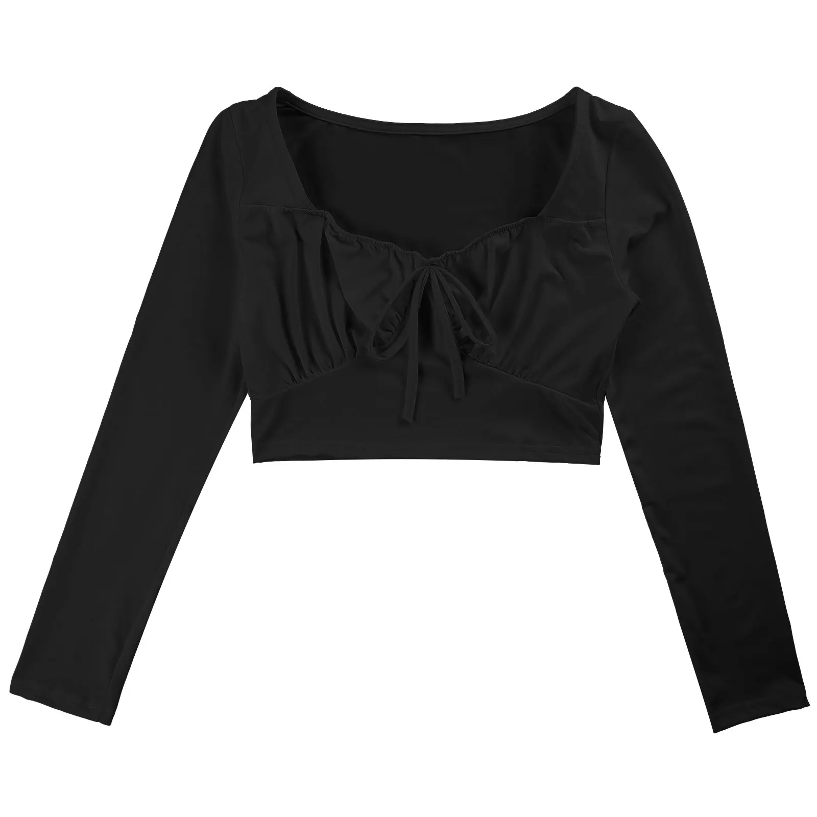 Модный повседневный укороченный топ для девочек осенние короткие футболки с