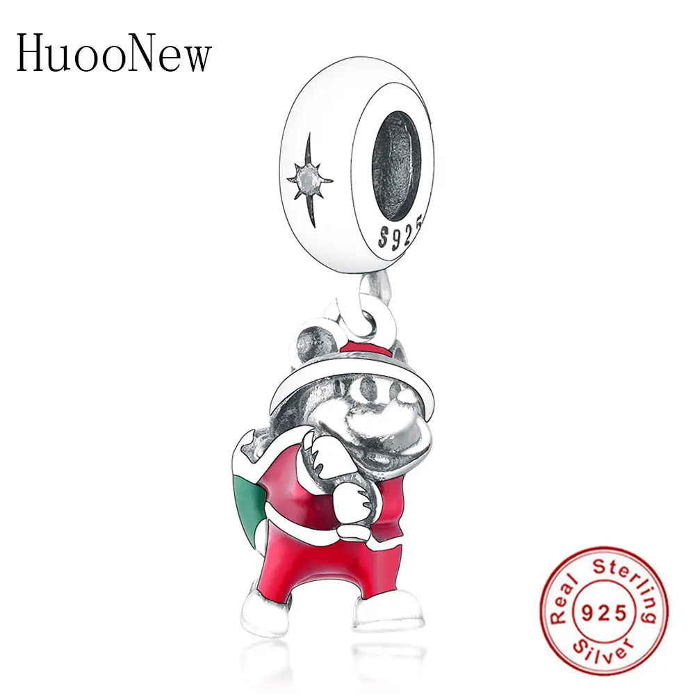 Подарок Санта Клаус мультфильм кулон подходит оригинальный Пан Амулеты Браслет