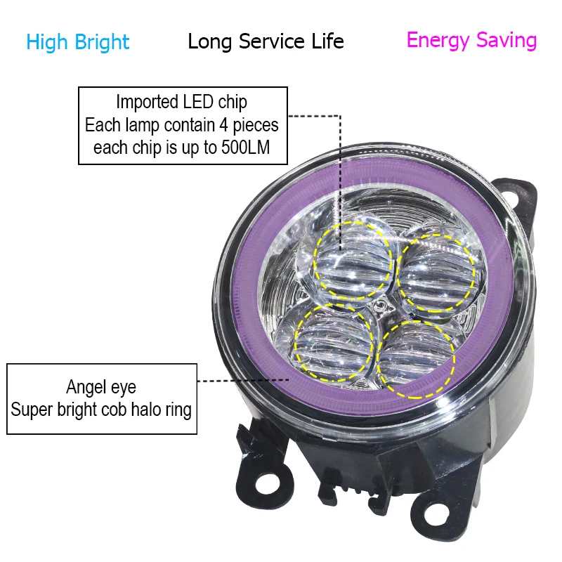 Buildreamen2 автомобильный H11 Светодиодный светильник противотуманный ангельский