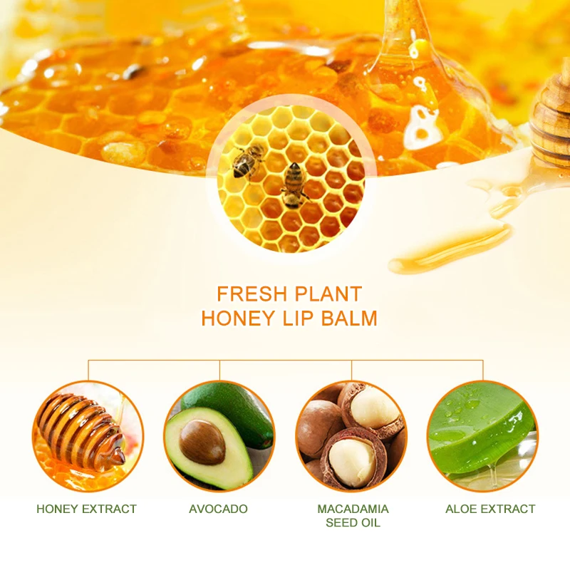 

Fresh plant lip care lip balm hydrating moisturizing fade lip balm One spring honey lip balm T0943