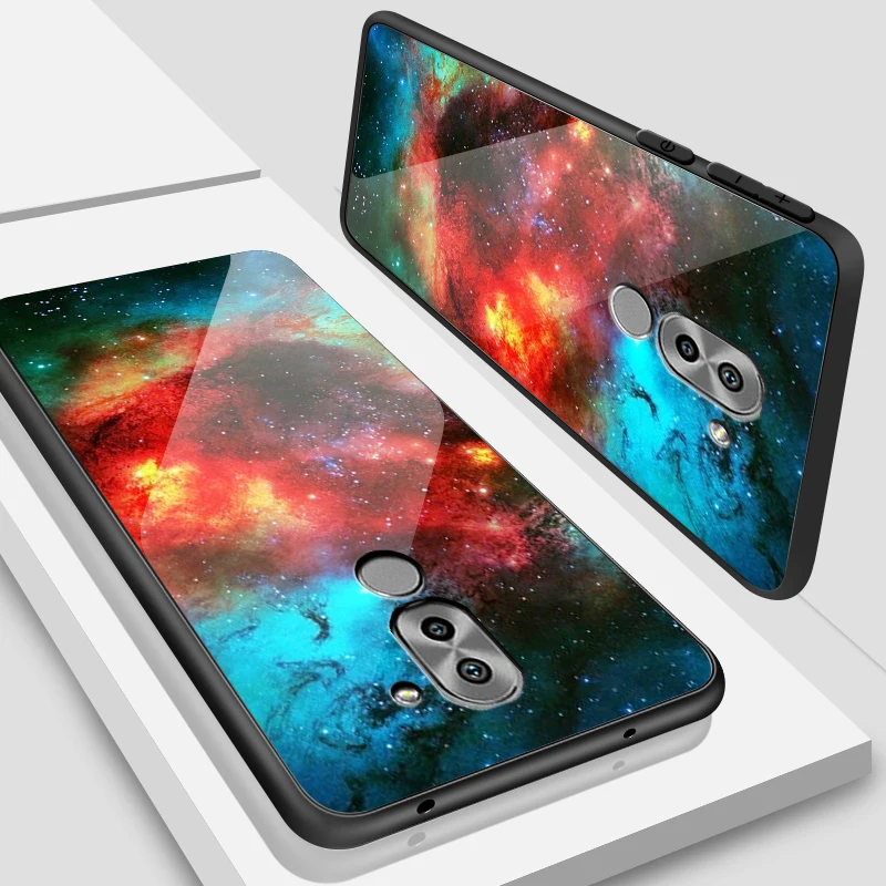 W262 Закаленное Стекло чехол для Huawei Honor 6X 7A 7C Y6 Y9 7X 8A 8X9 Lite Y7 премьер-профессионал Magic2 дизайн цветение защитный чехол-раковина - Цвет: W262