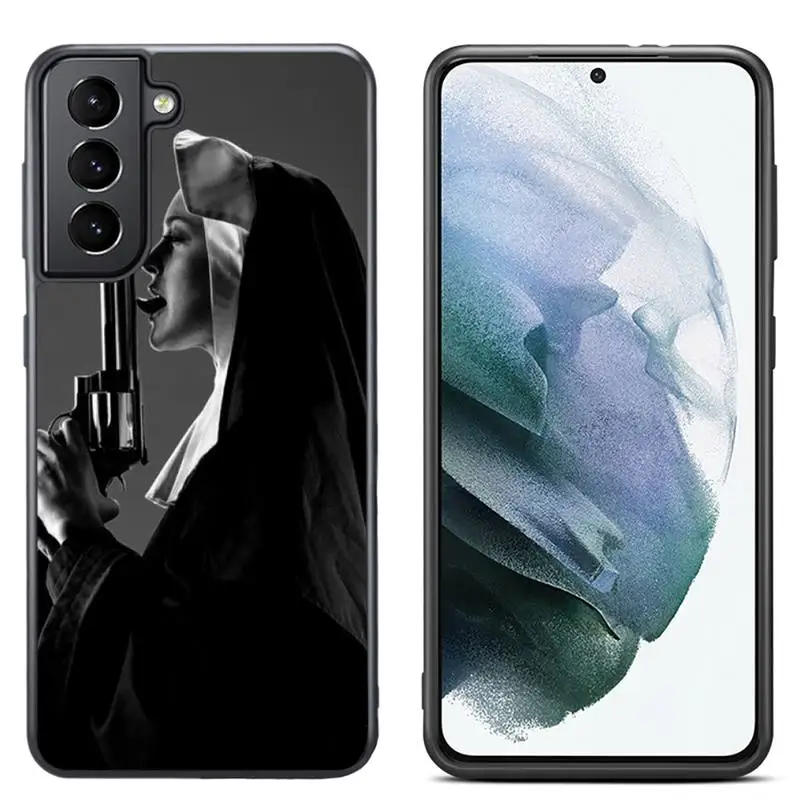 

Evil Sister Nun Phone Case For Samsung S7 S8 S9 S10 S20 ULTRA Plus PC Cover Fundas Coque