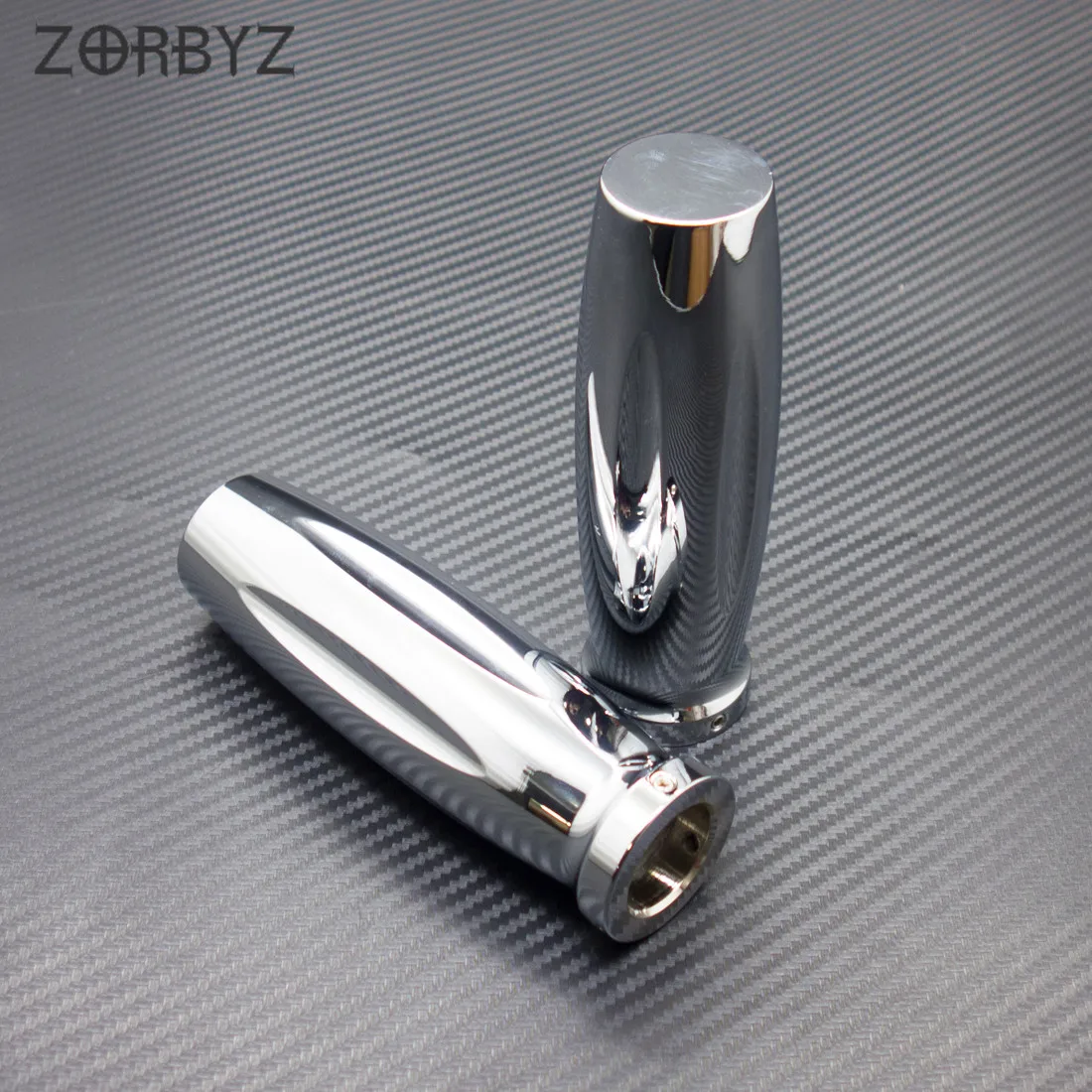 Ручки для мотоцикла ZORBYZ 7/8 дюйма 22 мм хромированные алюминиевые ручки с ЧПУ Harley