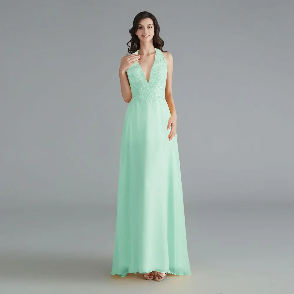 Красивые кружевные платья подружки невесты с v-образным вырезом и бусинами