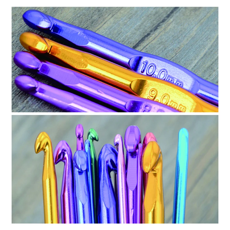 

1 Pcs Colorful Crochet Hooks Stitches Knitting Needles Smooth Plastic Handle DIY Yarn Sewing Accessories Sweater Weave Tools