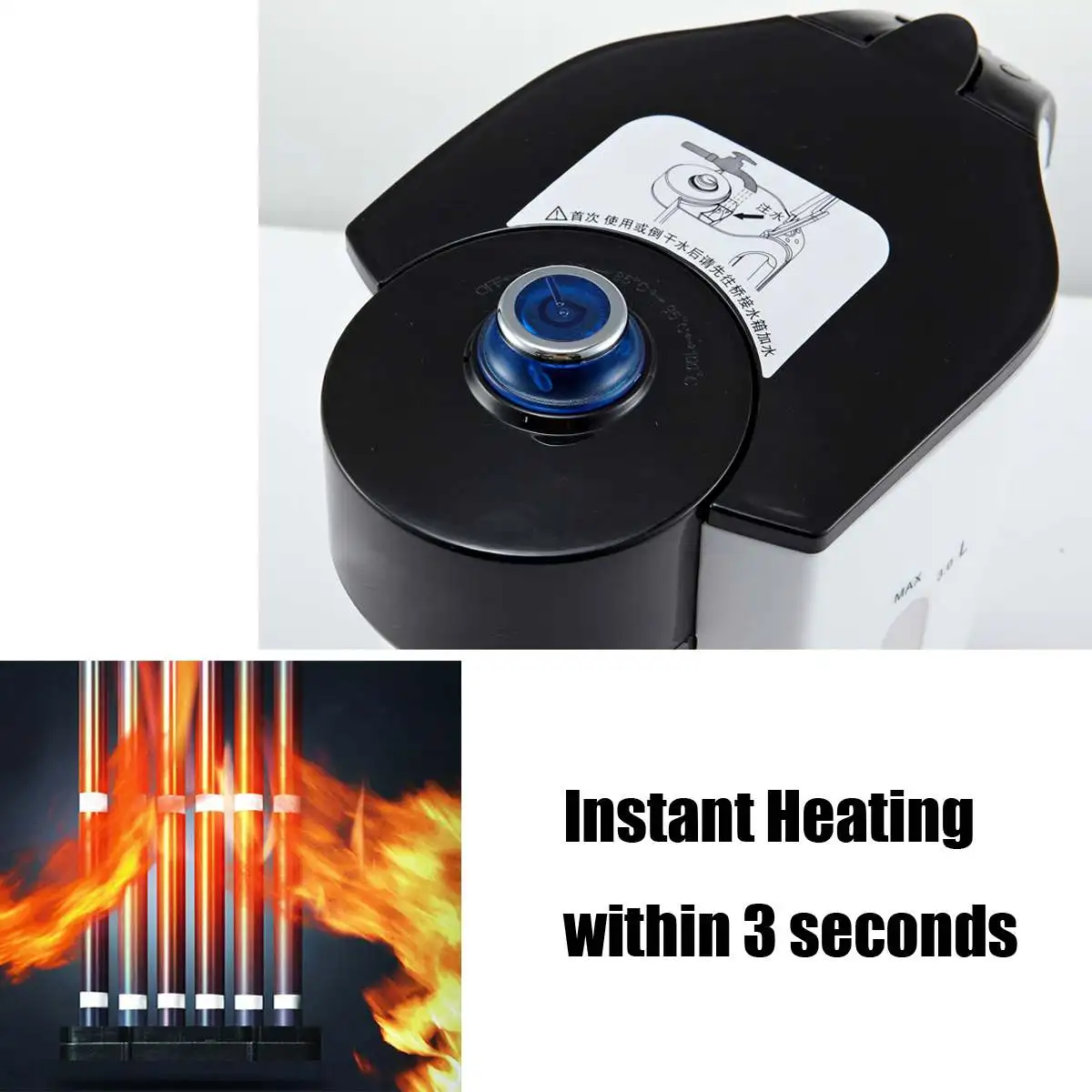 Электрический воздушный котелок цифровой Термопот объемом 3 л с таймером