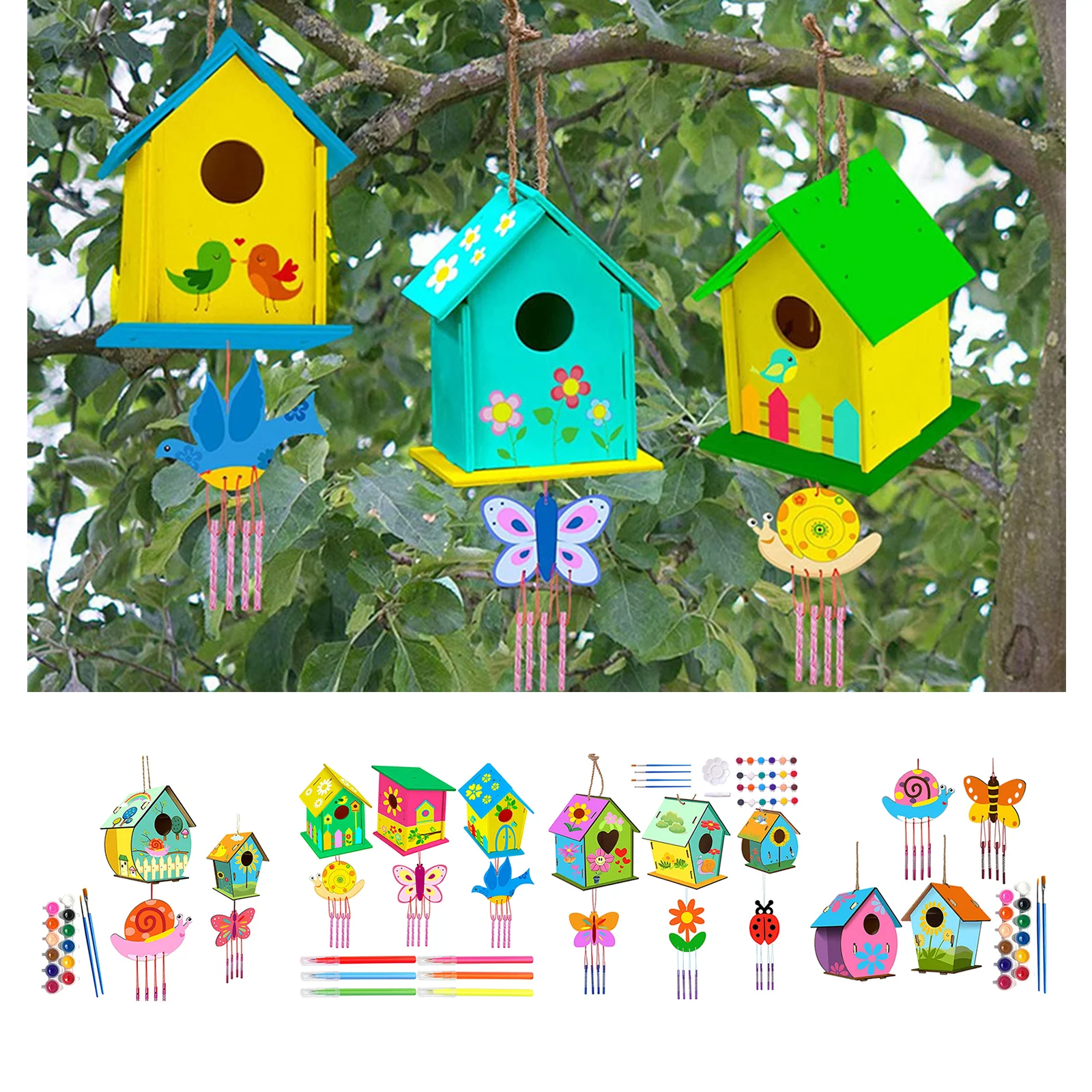 

Креативный деревянный домик для птиц, деревянный набор «сделай сам»