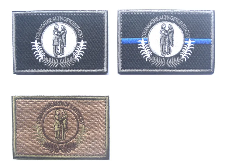 Флаг Патчи штат Кентукки Тактический Патч крюк обратно insignias militare США армия